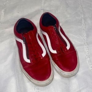 Red low top vans